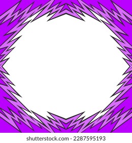 Abstract framed background with jagged spike line pattern and with some copy space area