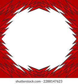 Abstract framed background with jagged spike line pattern and with some copy space area
