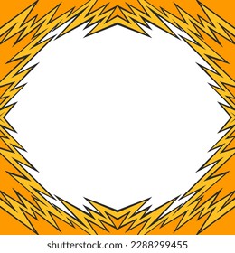 Abstract framed background with jagged spike line pattern and with some copy space area