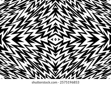 Abstract framed background with jagged spike line pattern and with some copy space area