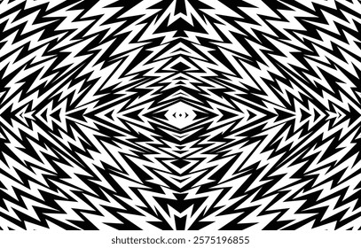 Abstract framed background with jagged spike line pattern and with some copy space area