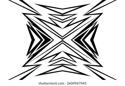 Abstract framed background with jagged spike line pattern