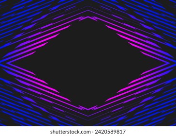 Abstract framed background with zigzag stripes pattern and with some copy space area