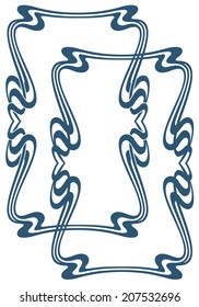 Abstract frames from the bound lines in style art-nouveau  