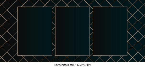 Abstract frames on mesh vector background.