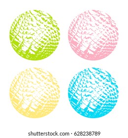 Abstract frames set isolated on white background. Design elements for banners or flyers.