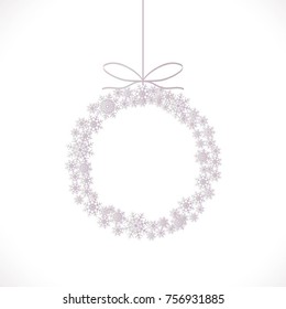 Abstract frames of snowflakes