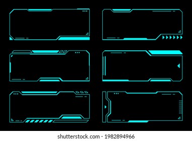 Abstract frames technology futuristic interface hud vector design.	