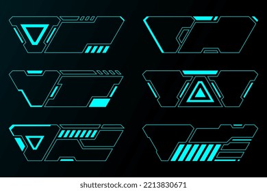 Abstract frames technology futuristic interface hud vector modern design.