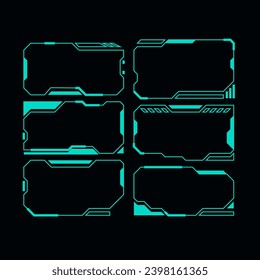 Abstract frames technology futuristic interface hud vector design.