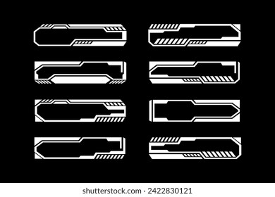 Abstract frames technology futuristic interface hud vector design elements