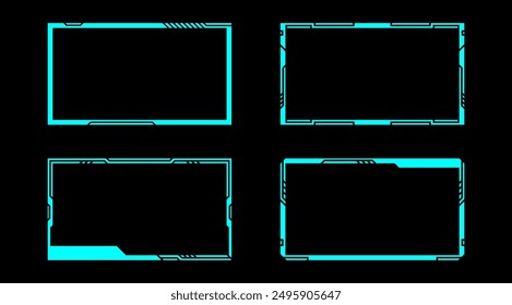 abstract frames technology futuristic interface hud vector design for ui games.	
