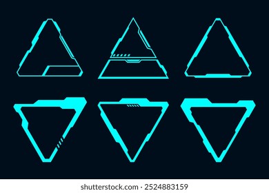 Abstrakte Rahmen Technologie futuristische Schnittstelle Dreieck Form. HUD modernes Design.