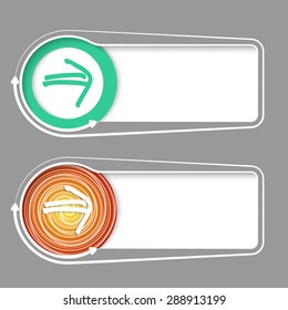 Abstract frames for your text with spiral sample and arrow