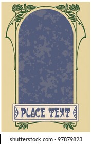 Abstract framework from the bound lines in style art-nouveau (stains can be removed)