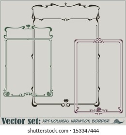 Abstract framework from the bound plants in style art-nouveau
