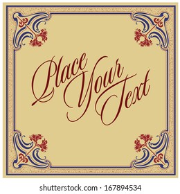 Abstract framework from the bound plants in style art-nouveau