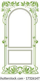 Abstract framework from the bound plants in style art-nouveau