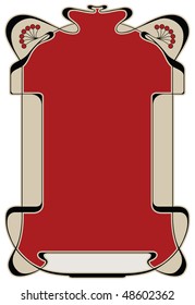 Abstract framework from the bound plants in style art-nouveau