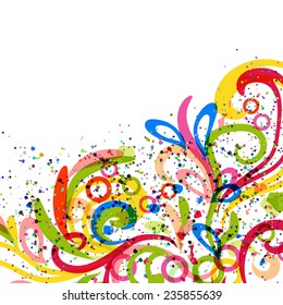 abstract framework with colors curl branches