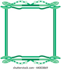 abstract framework in different shades of green