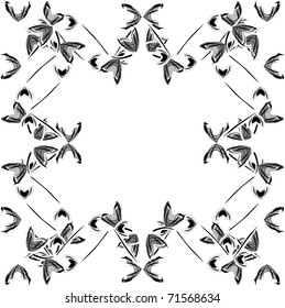Abstract framework with heart. Illustration