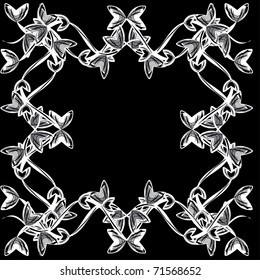 Abstract framework with heart. Illustration