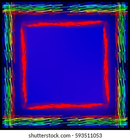 Abstract framework from strokes. Frames for registration cards and pictures