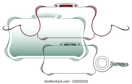 Abstract framework in style art-nouveau