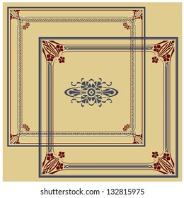 Abstract framework in style art-nouveau