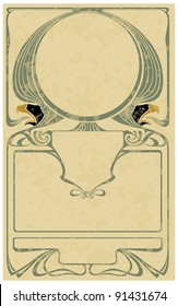 Abstract framework in style art-nouveau (stains can be removed)