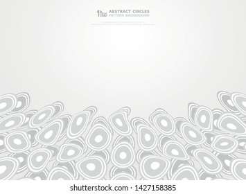 Abstract free circles shapes pattern cover on white background. You can use for presentation, template, design element, artwork, ad, poster. illustration vector eps10