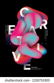 Abstract free form poster design