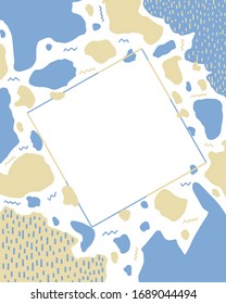 abstract free form shape, fluid and bubble shape. free hand design and drawing vector illustration