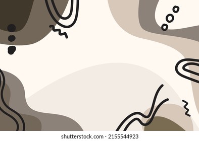 abstract free form space brown background element concepts art design illustration vector contour drawing