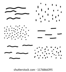 Abstract Free hand drawn line texture of wave rain vector