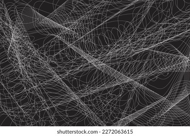 Abstract Free hand scribble texture background white lines scrawl pattern