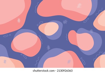 Resumen de forma libre doodles diseño de arte decorativo con líneas. Sobreposición con un fondo de plantilla de diseño colorido. Vector de ilustración