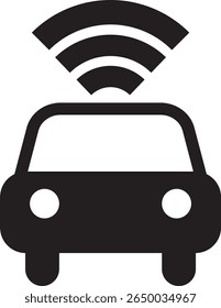 abstrakte kostenlose WIFI im Auto Vektor Design