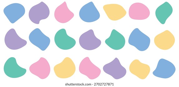 colección Abstractas de forma libre. Formas amorfas líquidas simples. Coloridas Formas de manchas