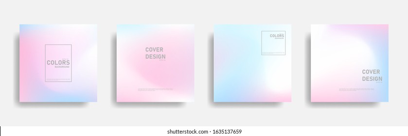 Abstract freeform gradient cover design. Smooth colorful backgrounds.