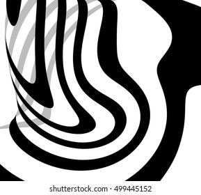 Abstract freeform lines. Squiggly line, curvy lines abstract illustration