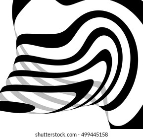 Abstract freeform lines. Squiggly line, curvy lines abstract illustration