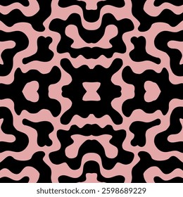 Abstract freeform pattern seamless design for fabric, wallpaper, wrapping paper, textiles, fashion, carpet and decor 