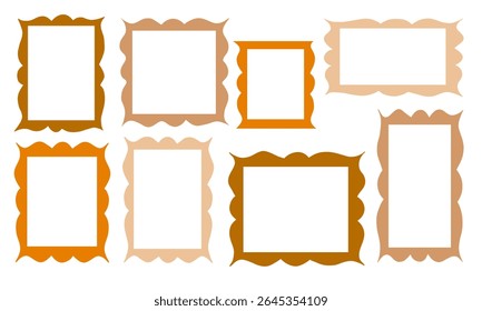 Cadre rectangulaire en Forme libre d'Abstrait. Un cadre rectangulaire abstrait de forme libre simple avec des courbes organiques et des bords lisses et plus encore. Parfait pour les bordures décoratives, les impressions de marque et plus encore