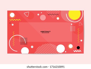 Fondo geométrico de forma libre abstracta , Vector e ilustración, Diseño de plantilla,Estilo Memphis
