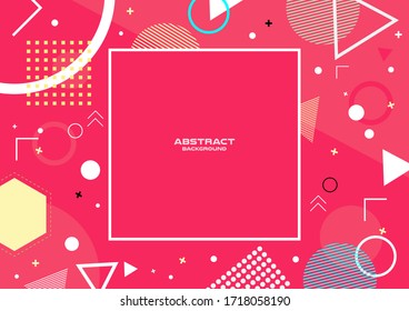 Abstract freeform shape geometric background  , Vector and illustration, Template Design,Memphis style