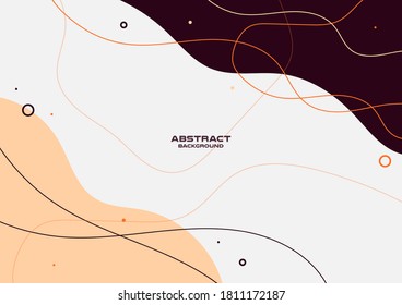 Abstract freeform shape geometric background , Vector and illustration, Template Design for shape banner or poster.