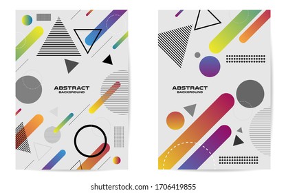 Abstract freeform shape geometric Memphis background  , Vector and illustration, Template Design