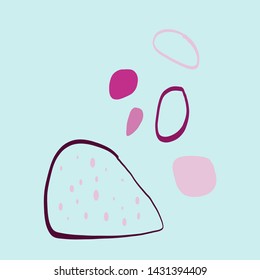 Abstract freehand creative contemporary composition, Trendy colorful texture with shapes, brush. Design background for banner, poster, print, card. Creative artwork 